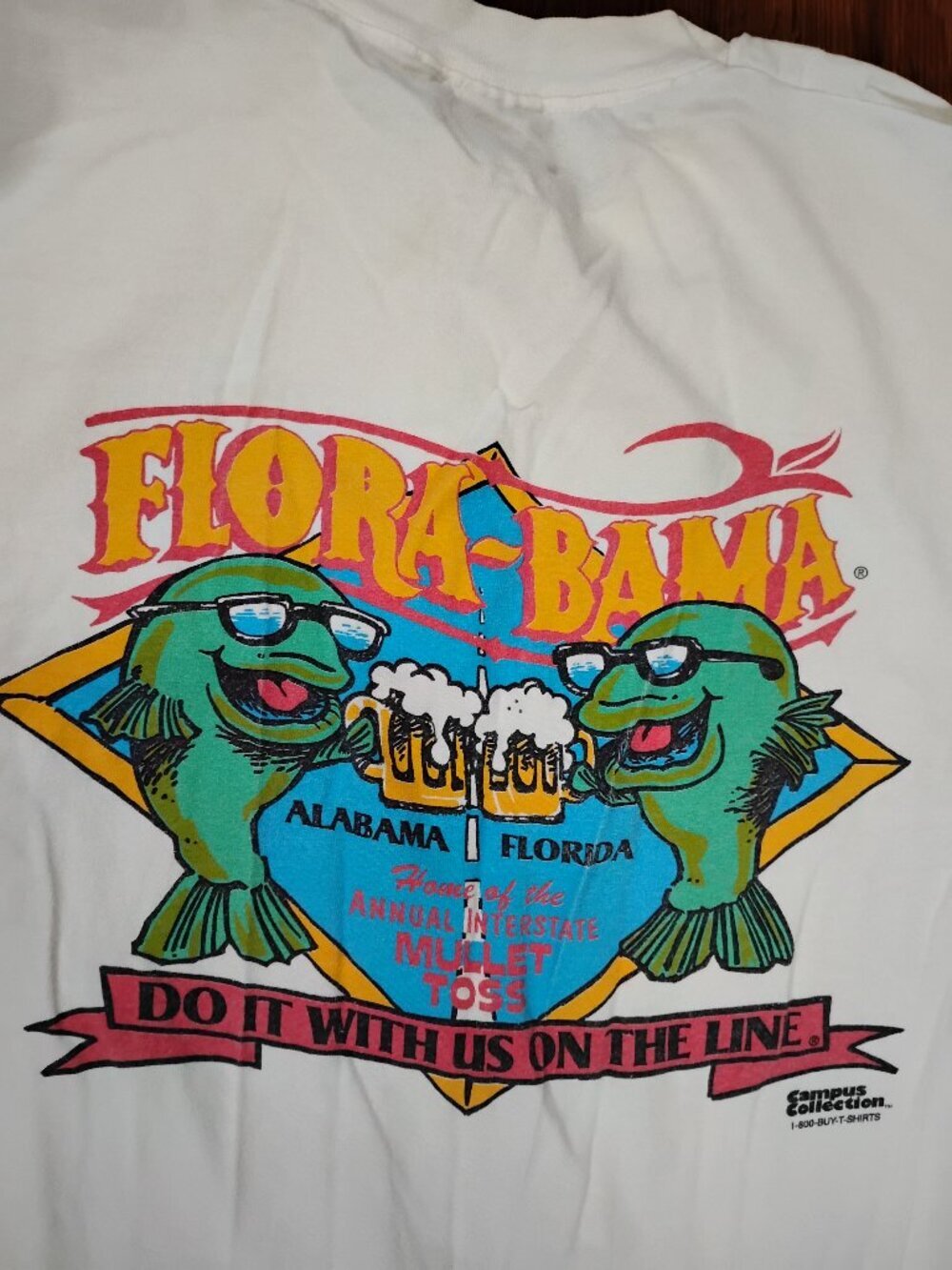 Vintage Flora-Bama Annual Interstate Mullet Toss Pocket T-Shirt